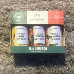 New The Body Shop Shower Gel Trio - Mango, Strawberry, Pink Grapefruit
